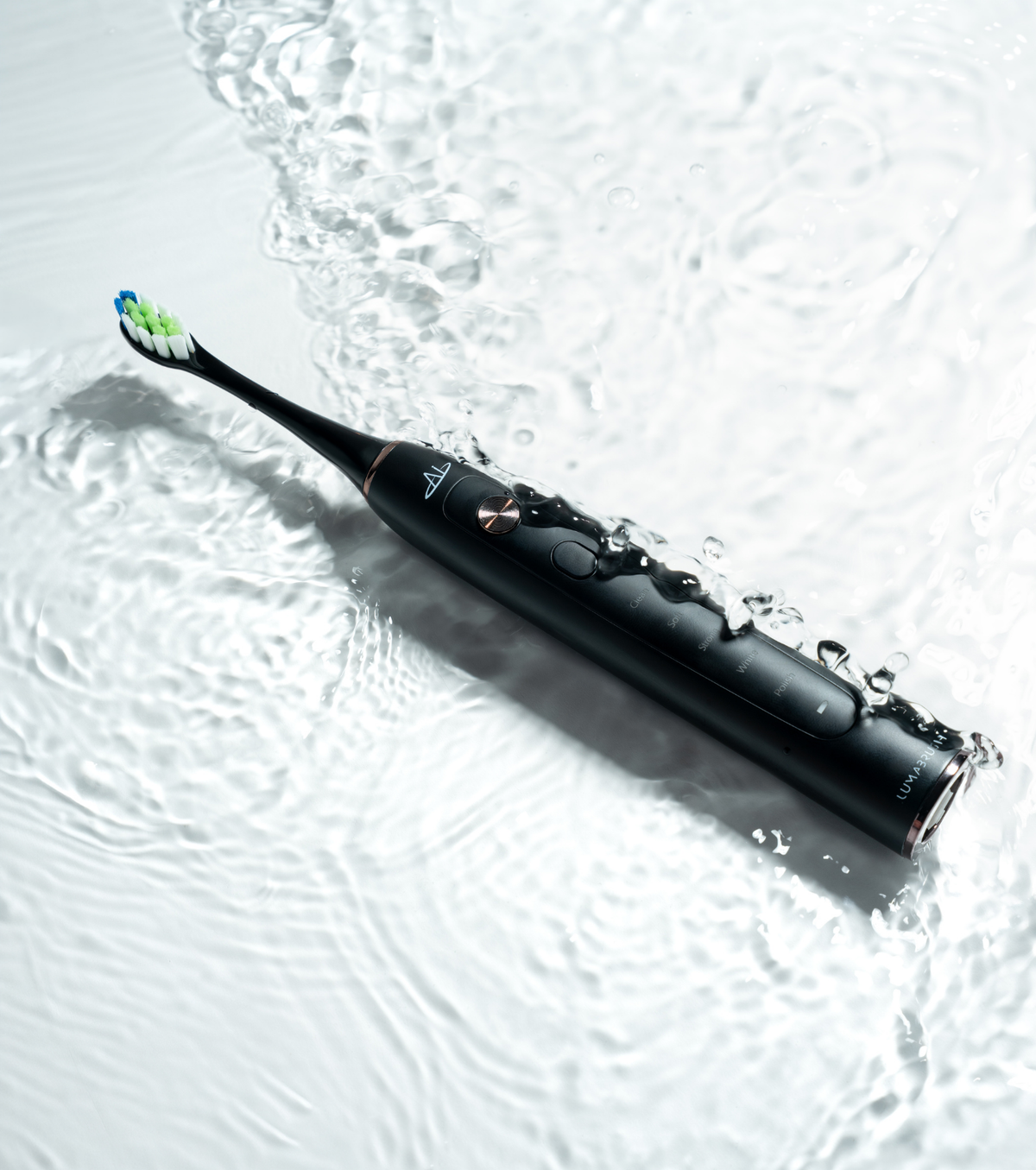 Couple Bundle: 2× LumaBrush Black + AI-Powered Mobile App + 1 Year of Replacement Heads
