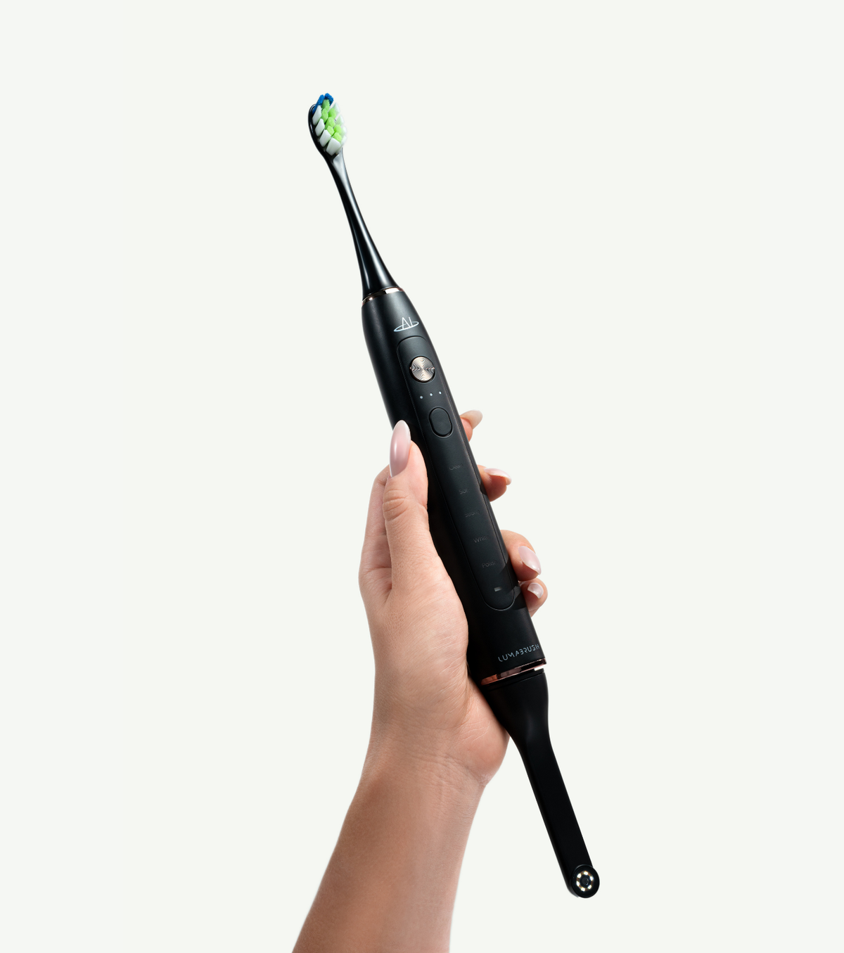 Single Bundle: LumaBrush Black — AI-Powered Mobile App + 1 Year of Replacement Heads